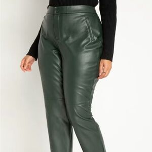 Eloquii Classic Slim Fit Faux Leather Pant